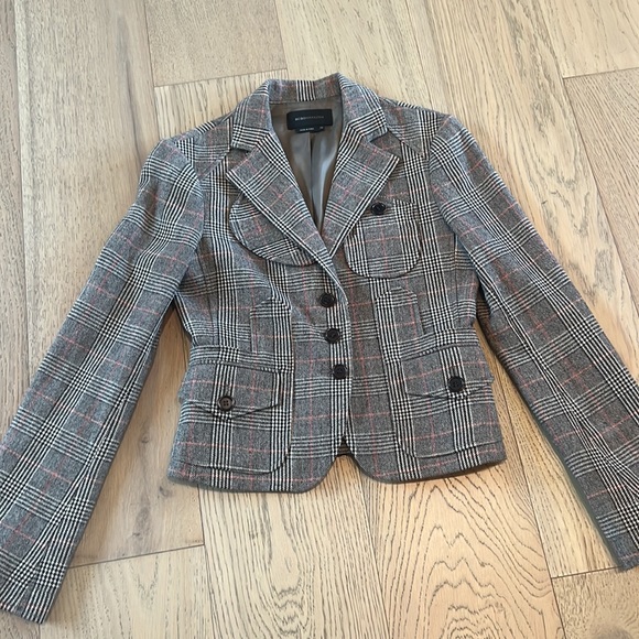BCBGMaxAzria Jackets & Blazers - BCBG Maxazria plaid wool blazer. Riding style. Fully lined. Size XS